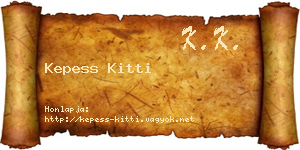 Kepess Kitti névjegykártya